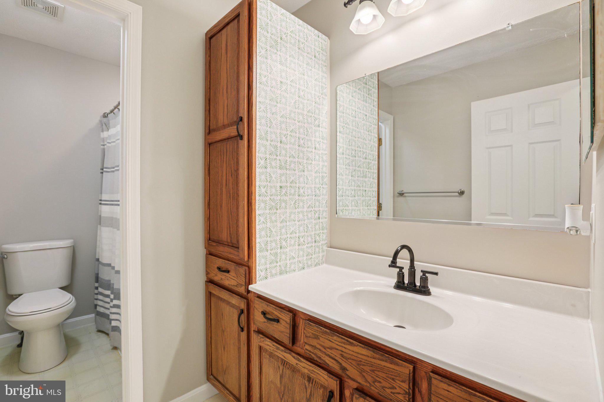 4642 Marksman Court Hampstead, MD 21074 - Photo 19 of 35 a bathroom with a sink toilet and mirror