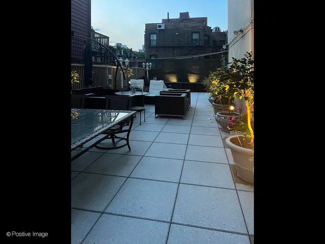 a terrace with sitting area