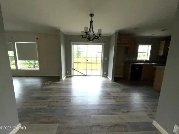 a view of a livingroom with a window