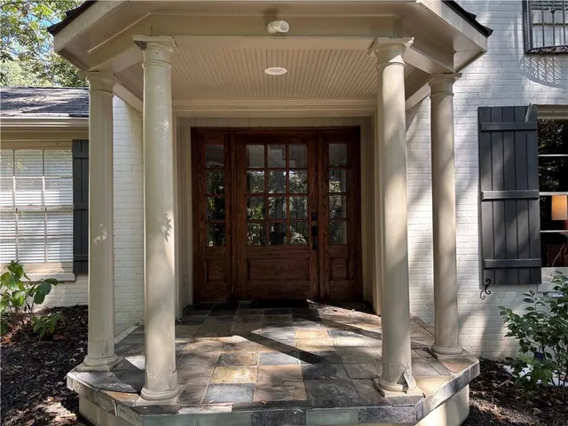 a front view of a house