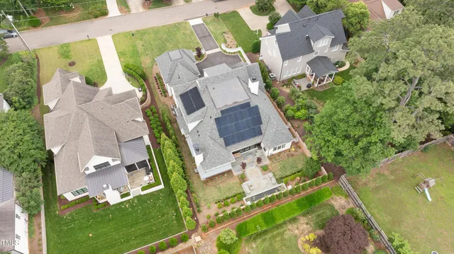 an aerial view of multiple house