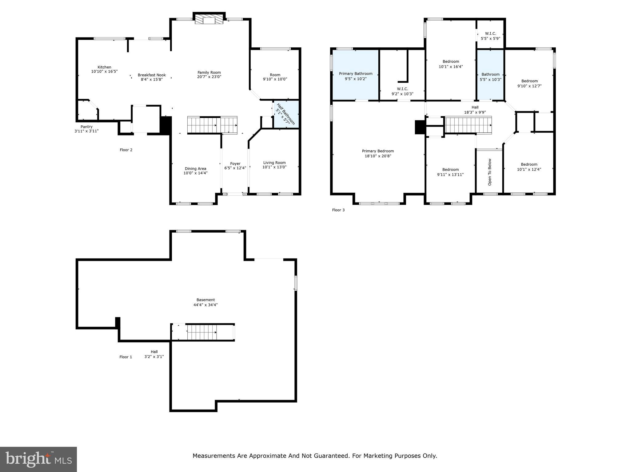 705 Holly Leaf Road Culpeper, VA 22701 - Photo 62 of 62 Floor Plan - Approx. Room Sizes
