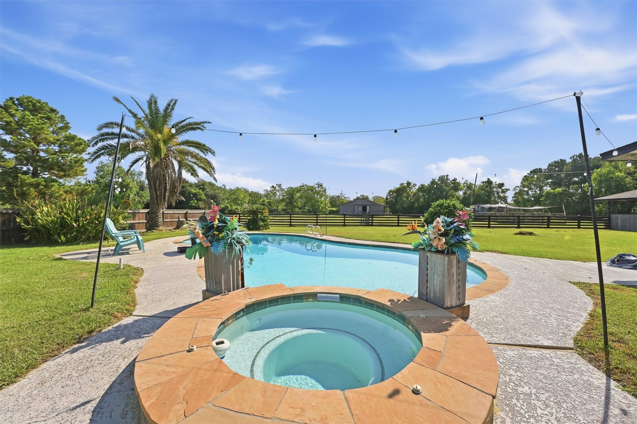 3814 Poskey Road Anahuac, TX 77514 - Photo 6 of 38 Hot Tub & pool to entertain all year round