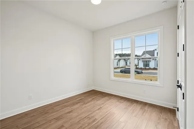 an empty room with a window