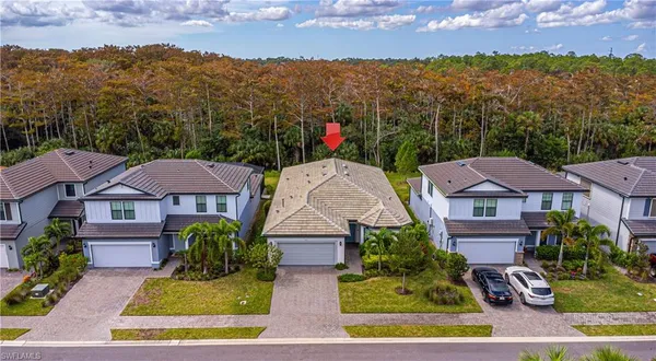 an aerial view of multiple houses
