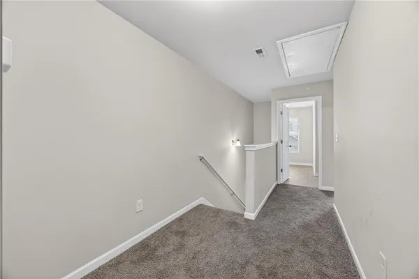 a view of a room with a open space