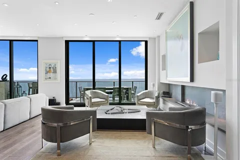 a bedroom with a bed and furniture