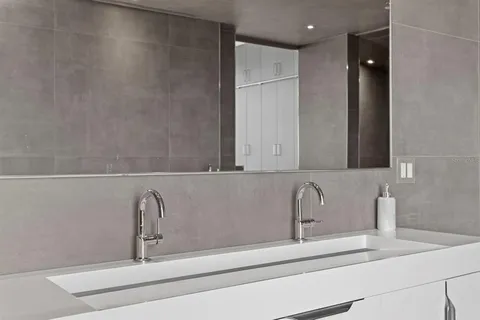 a view of a city with tall buildings