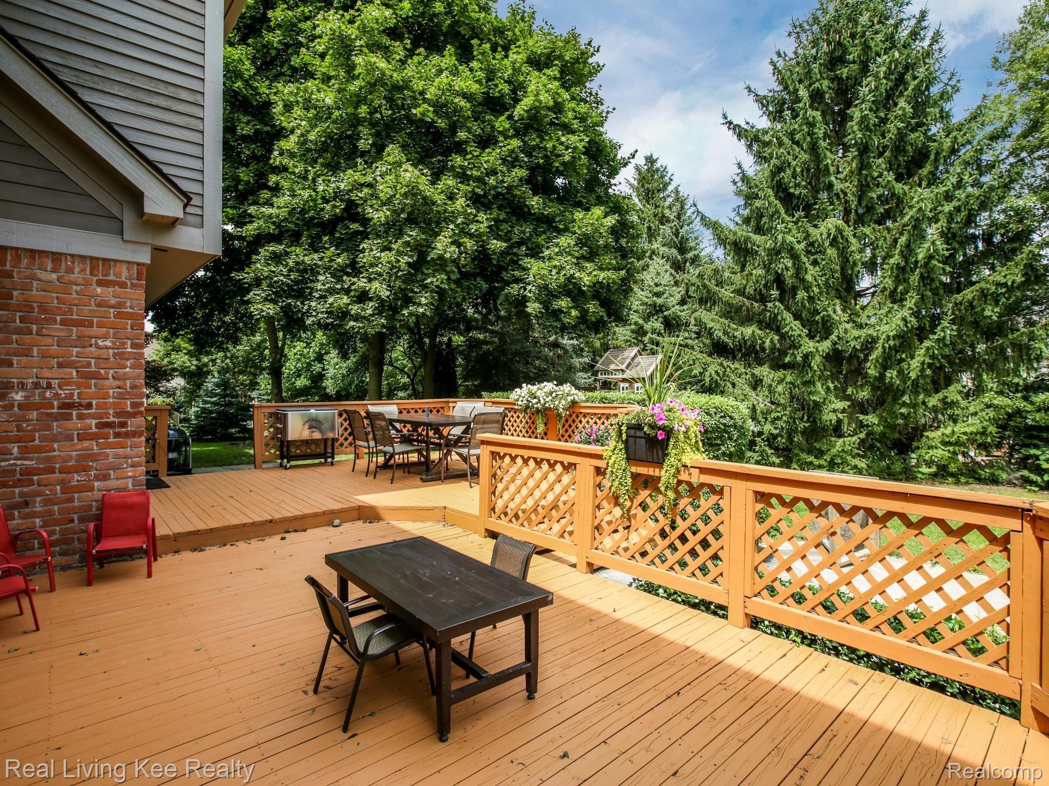 2412 Munster Road Rochester, MI 48309 - Photo 37 of 40 Freshly painted outdoor wood deck