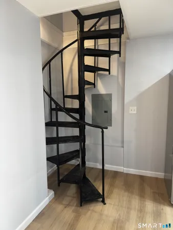 a view of an entryway with staircase