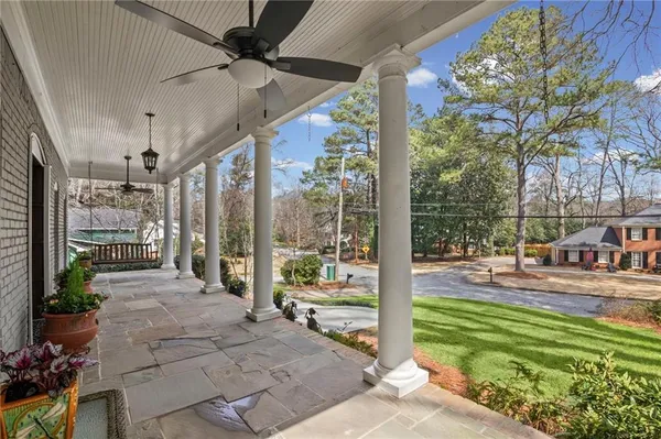 a house view with a sitting space