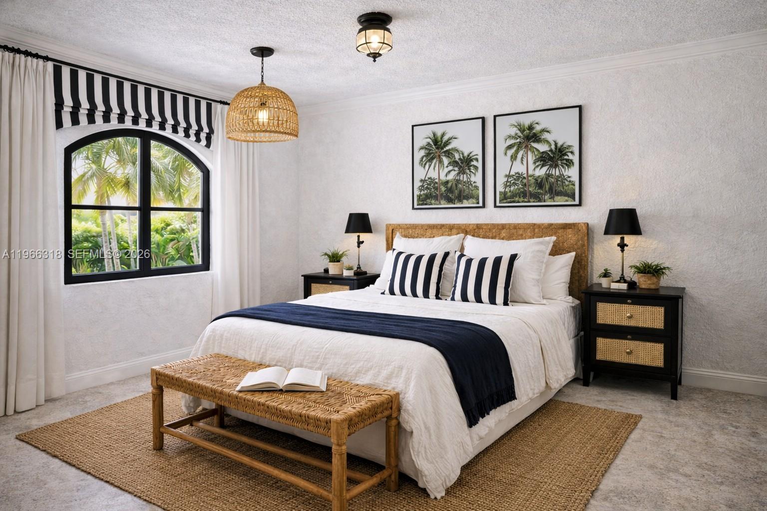 345 Southwest 36th Avenue Miami, FL 33135 - Photo 5 of 13 a bedroom with a bed a window lamps and rocking chair