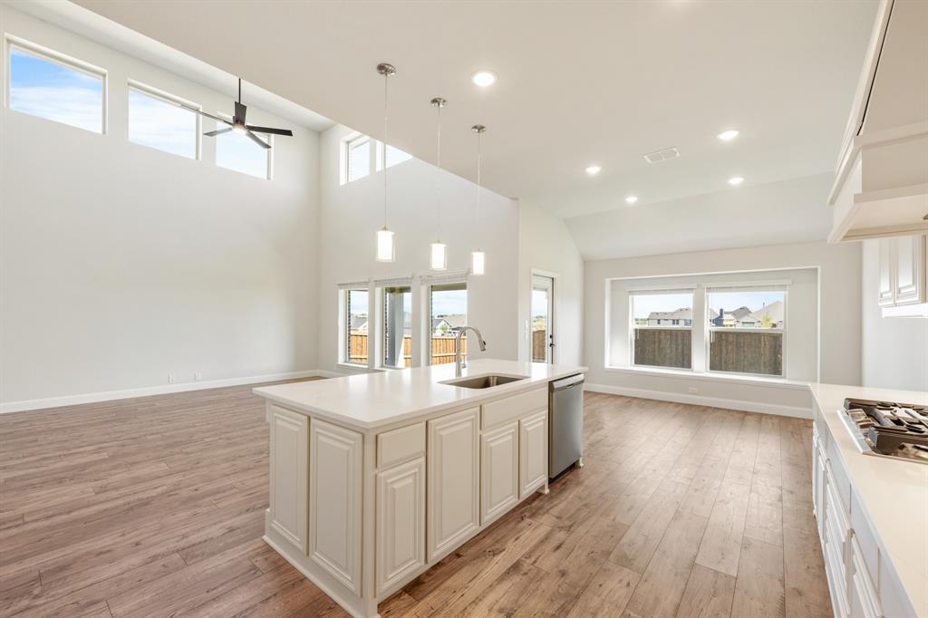 11716 Flathead Court Godley, TX 76044 - Photo 23 of 40 a kitchen with stainless steel appliances a sink window and wooden floor