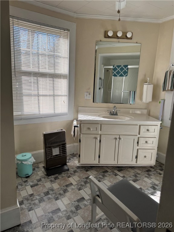 159 Zimmerman Road Sanford, NC 27330 - Photo 16 of 21 a spacious bathroom with a granite countertop sink a mirror and a vanity