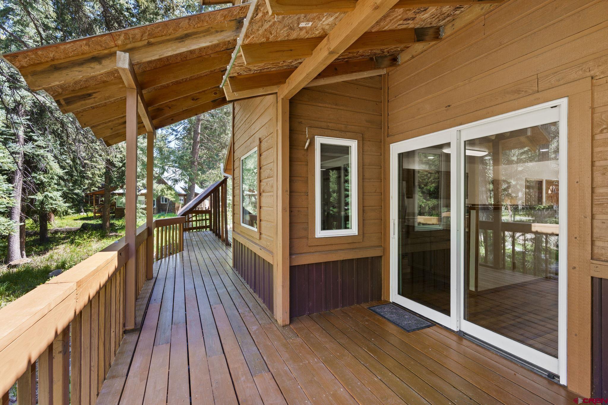 37 Verde Lane Durango, CO 81301 - Photo 43 of 45 a view of a balcony with wooden floor