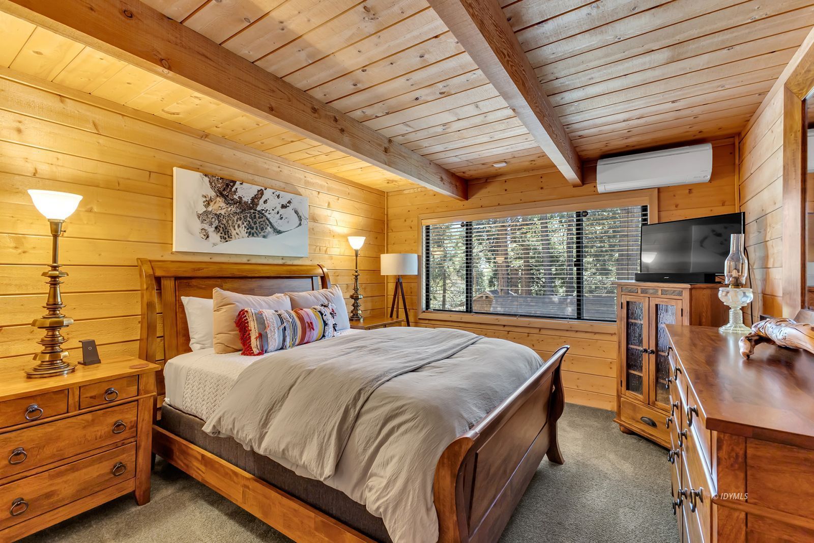 24924 Fern Valley Road Idyllwild, CA 92549 - Photo 54 of 72 a bed sitting in a room next to a window