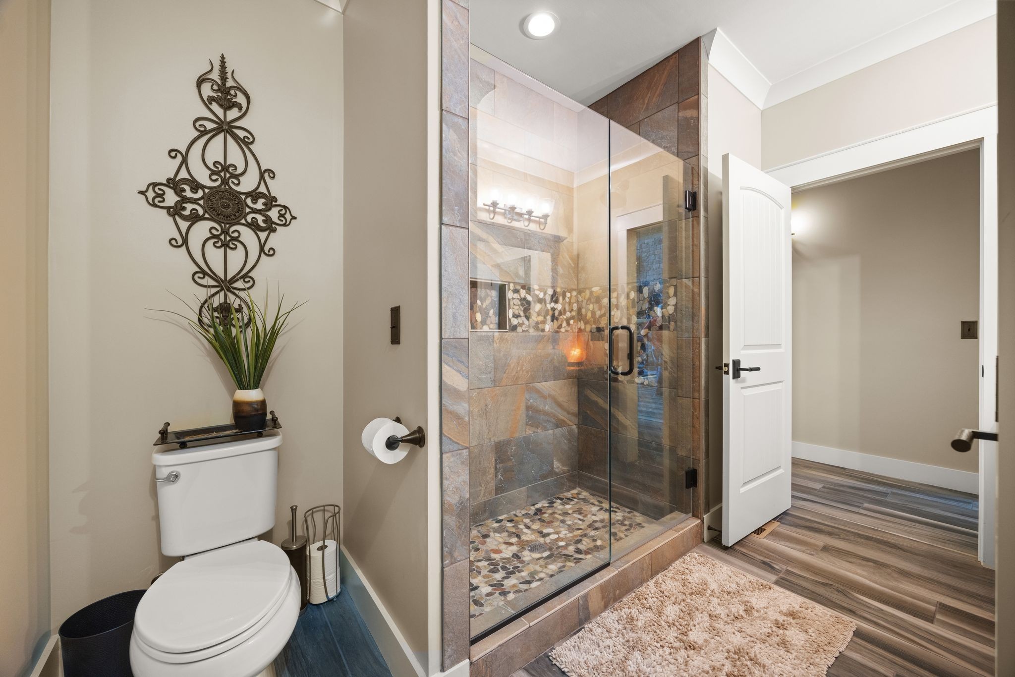 354 Mountain Farms Road Signal Mountain, TN 37377 - Photo 33 of 74 a bathroom with a shower a toilet and a sink