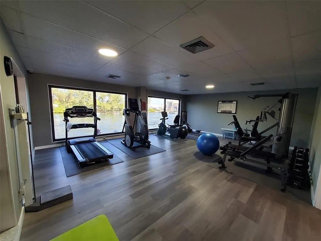 1401 North Riverside Drive, Unit 707 Pompano Beach, FL 33062 - Photo 32 of 32 a view of a room with gym equipment
