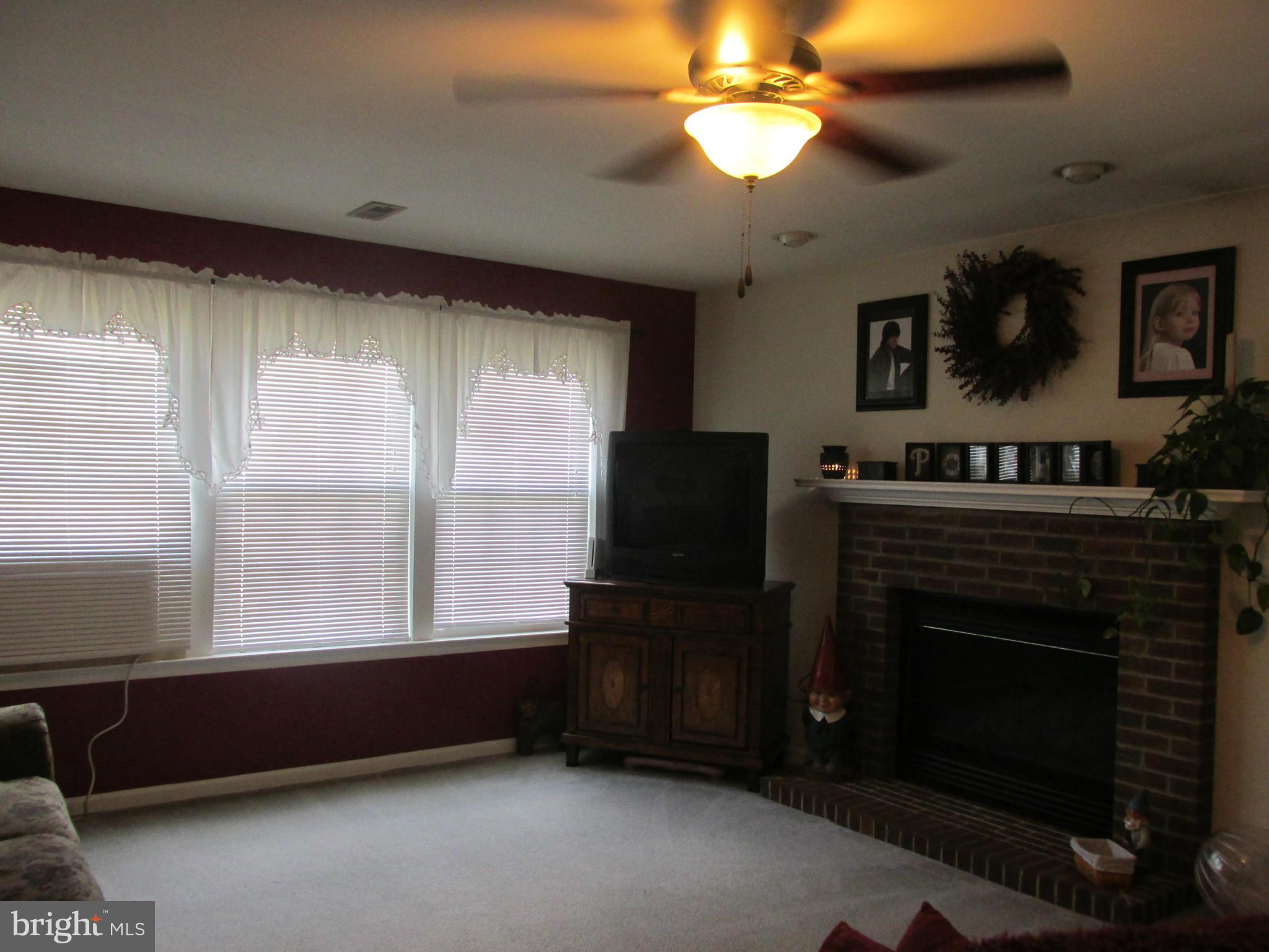 Living room w/gas insert