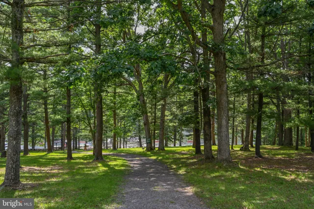 a backyard of a house with lots of green space and fountain