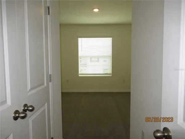 an empty room with a window