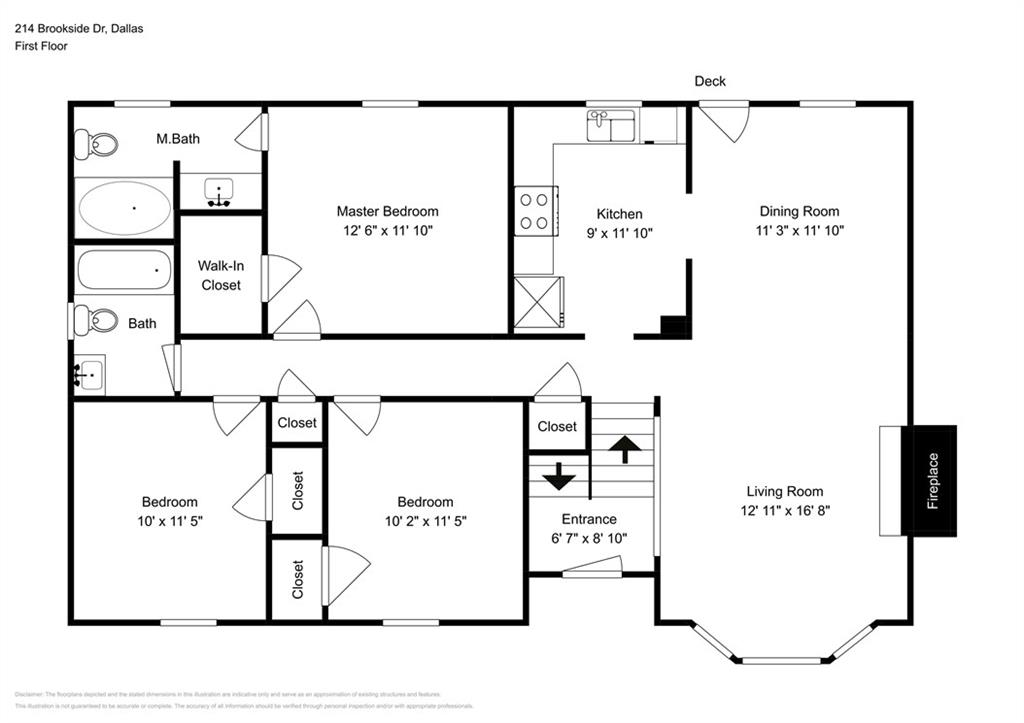 214 Brookside Drive Dallas, GA 30132 - Photo 20 of 20 a picture of a floor plan