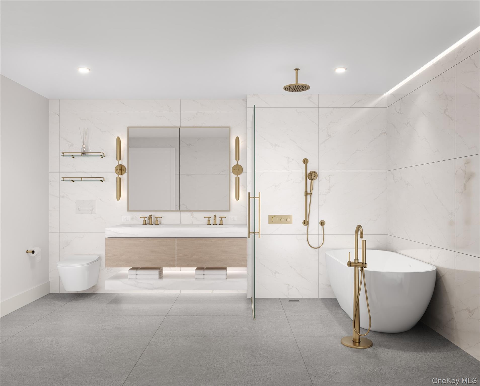 138-18 Northern Boulevard, Unit PH1B Queens, NY 11354 - Photo 3 of 12 a spacious bathroom with a tub and shower