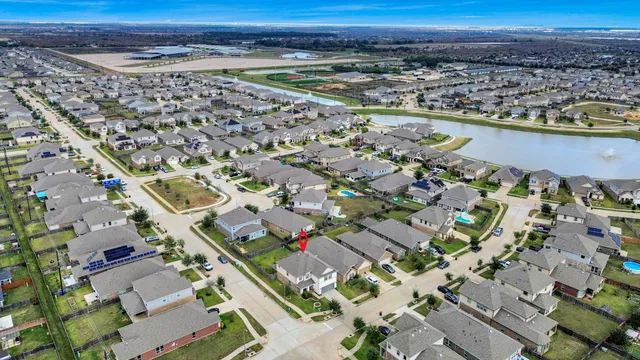 an aerial view of a city