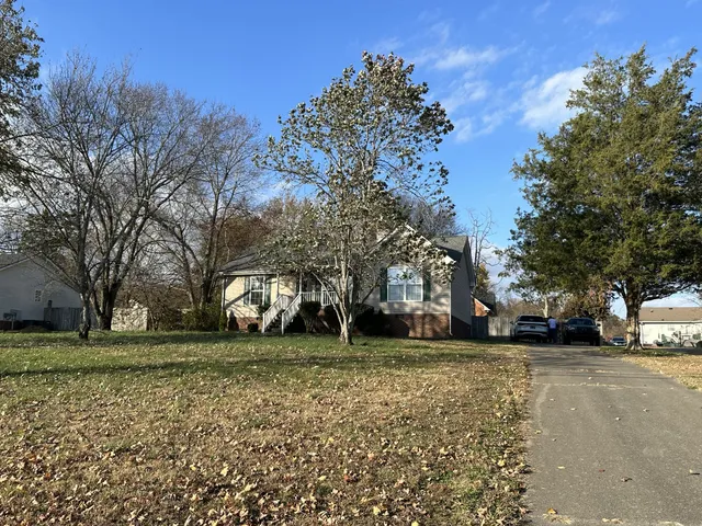 a view of a outdoor space with trees