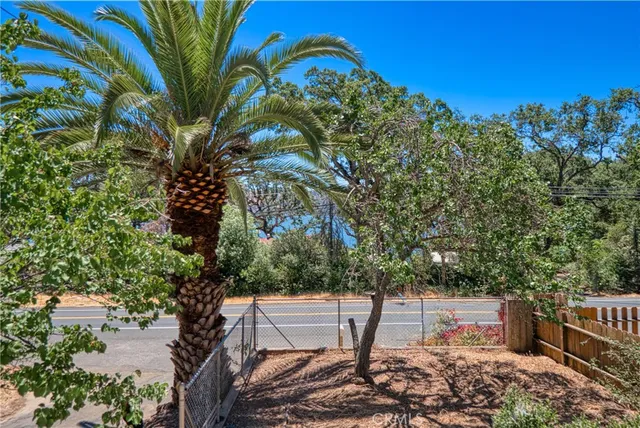 a view of a lake with a mountain in the background