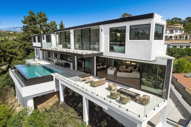 an aerial view of residential building with outdoor space