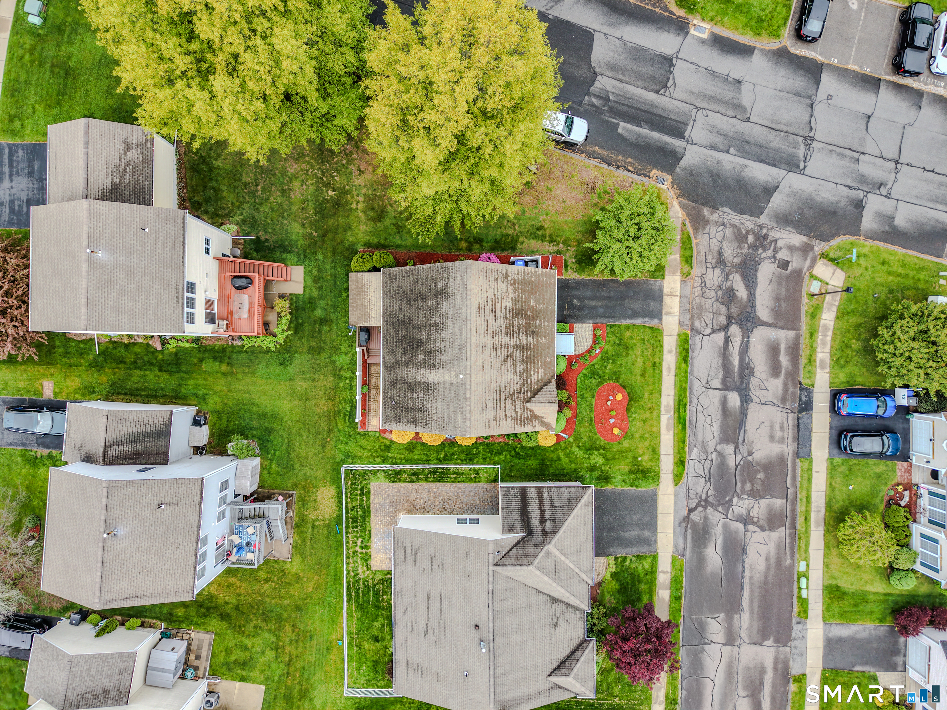 7 Heather Lane, Unit 7 Suffield, CT 06078 - Photo 30 of 34 an aerial view of a house with a garden