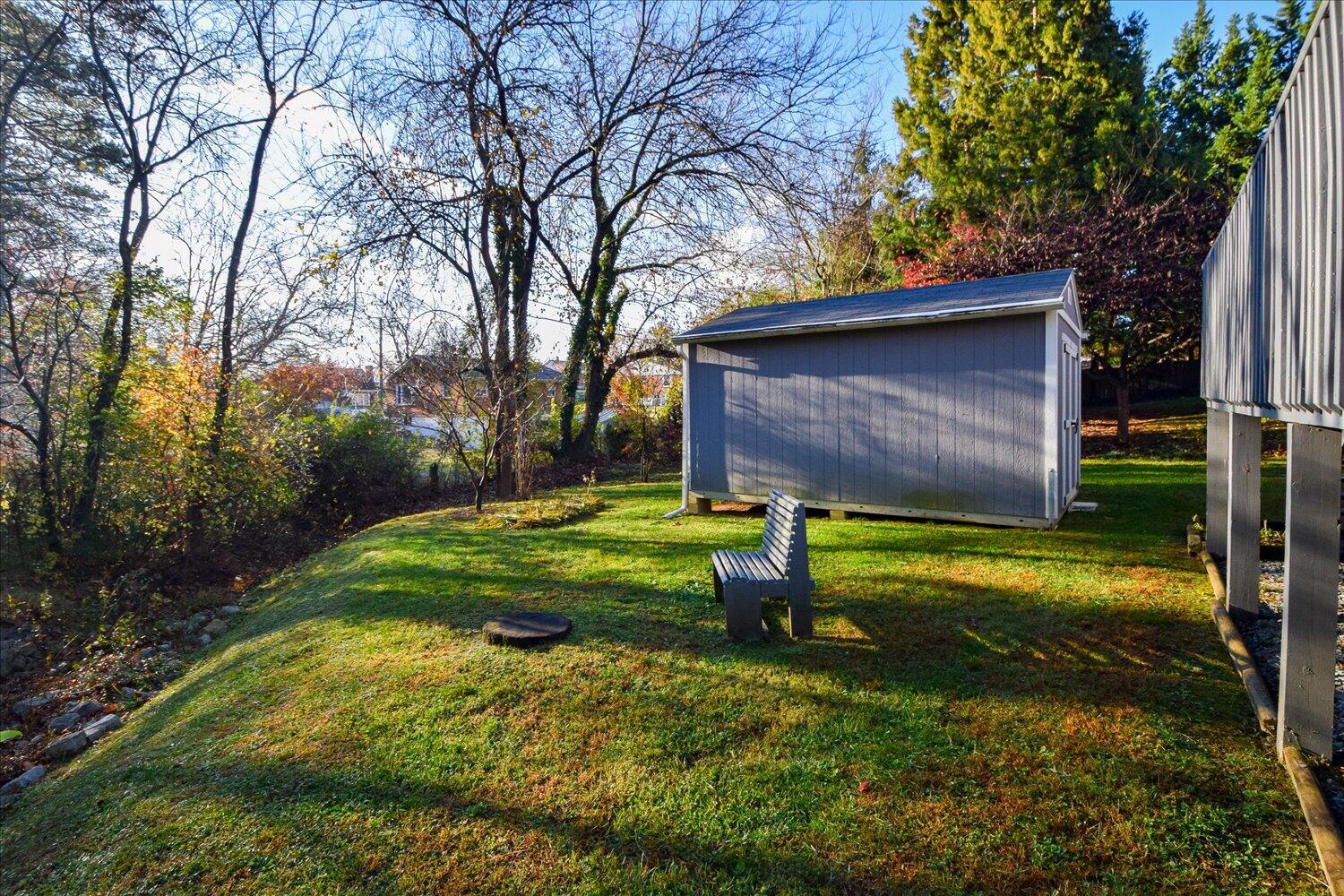 2271 Countryside Road Northwest Roanoke, VA 24017 - Photo 21 of 27 a view of a backyard with a barn