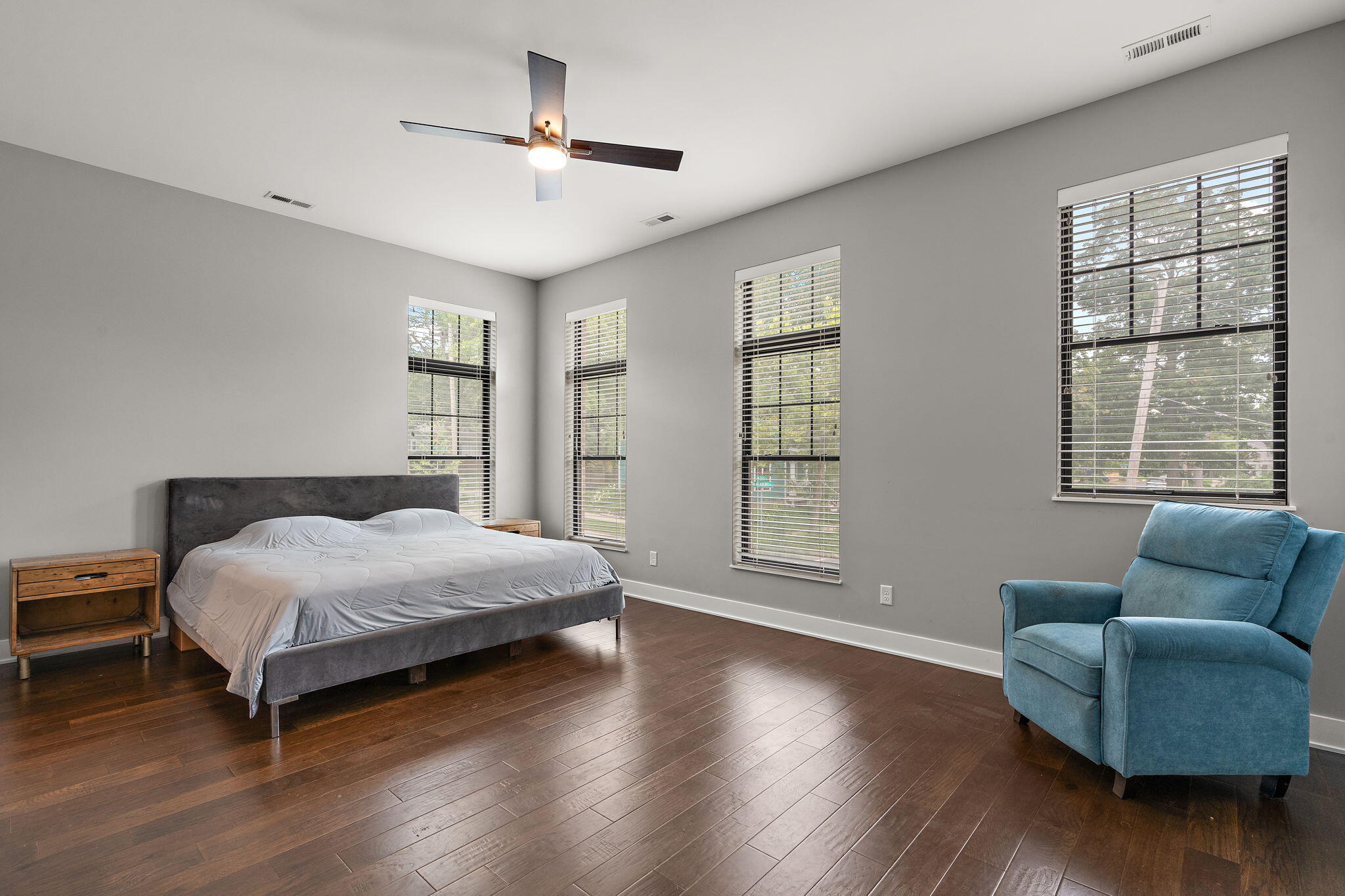 207 Academy Street, Unit 106 Valparaiso, IN 46385 - Photo 16 of 43 a bedroom with a bed and wooden floor