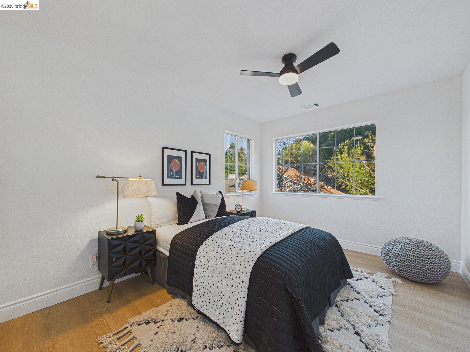 2392 Austin Court Castro Valley, CA 94546 - Photo 48 of 60 Bedroom with light wood-style flooring and a ceiling fan
