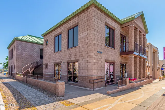 a view of a house with a patio