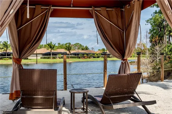 a view of outdoor space with seating area