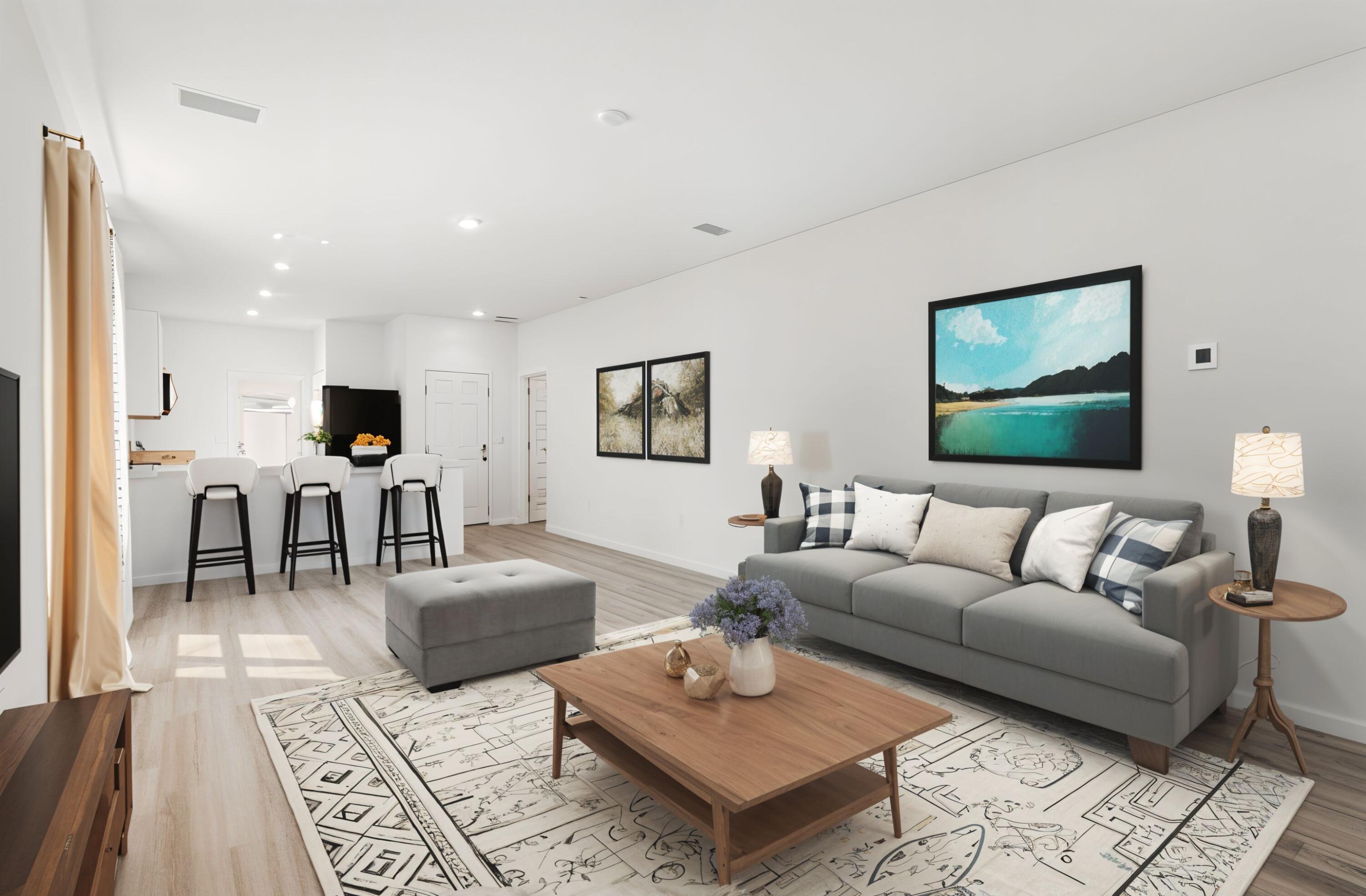 56 Silverthorn Street Freeport, FL 32439 - Photo 3 of 31 a living room with furniture and view of kitchen