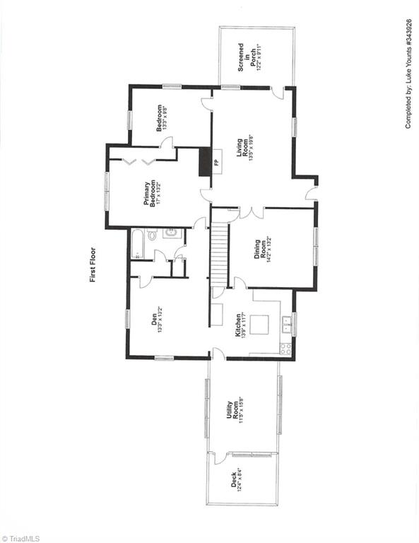 2335 Dobbins Road Boonville, NC 27011 - Photo 43 of 43 First Floor plan