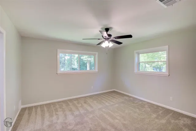 an empty room with a window