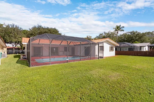 a view of a garden with a pathway
