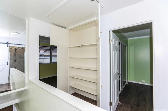 a view of closet area