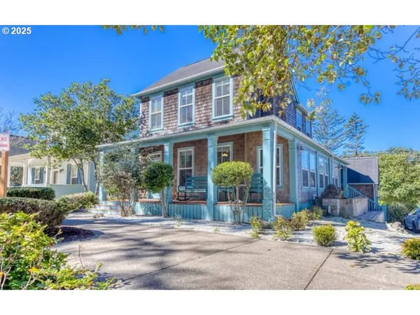 a view of a house with a patio