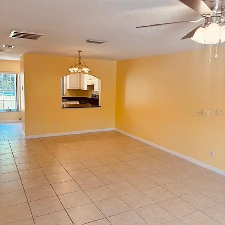 a view of a livingroom with a chandelier