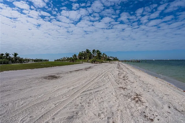 a view of an ocean and beach