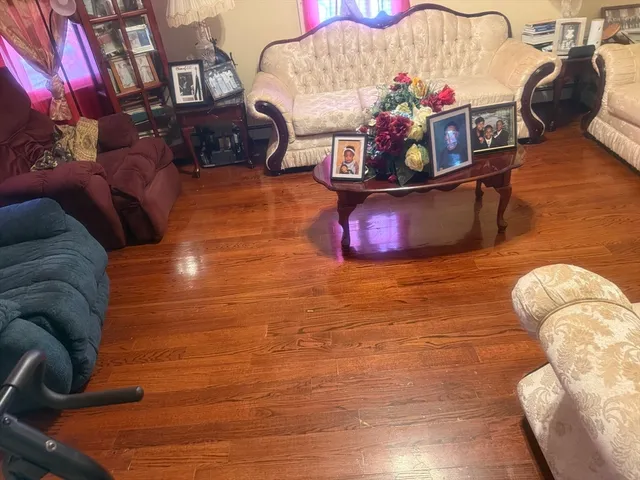 a living room with furniture and a couch