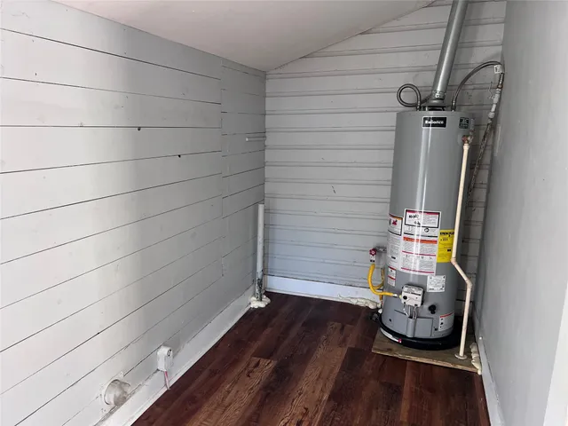 a close view of water heater room