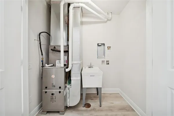 a view of dining room with furniture