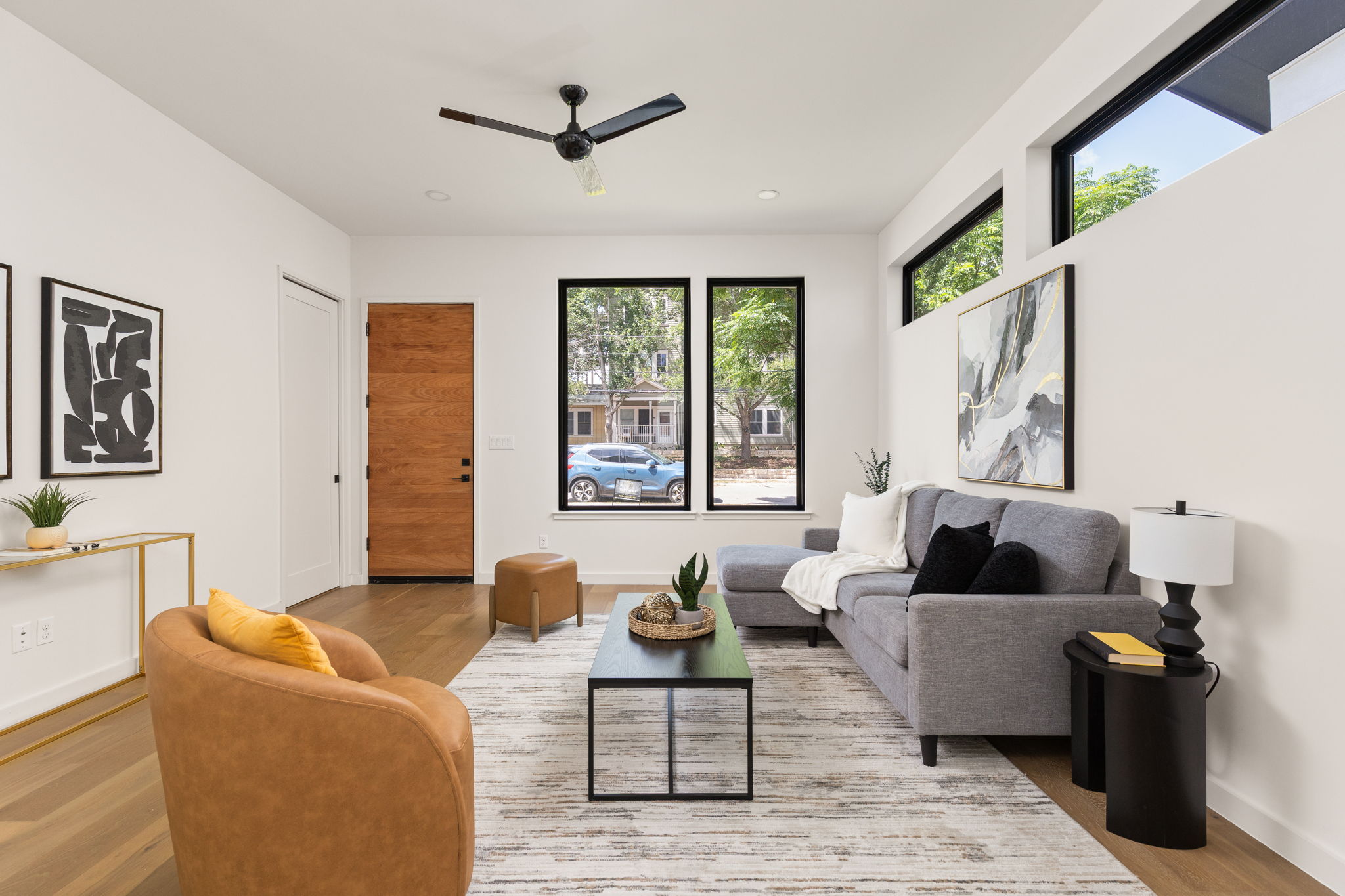2717 Lyons Road, Unit 1 Austin, TX 78702 - Photo 3 of 40 Hardwood floors and an open concept create a seamless flow from entry to living area.