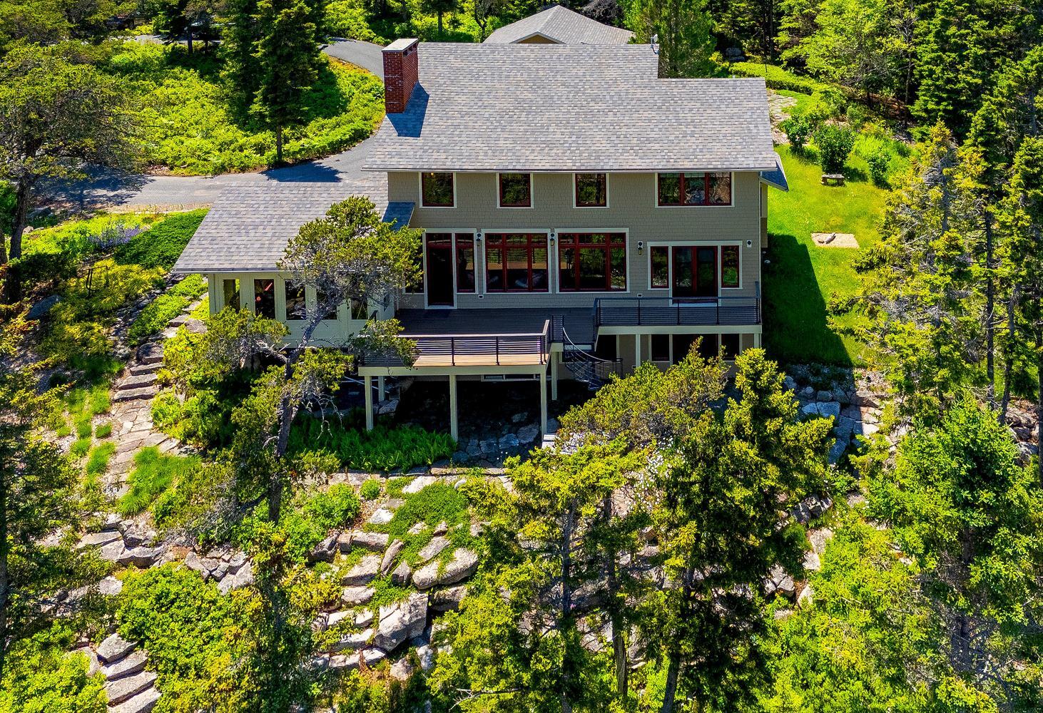 74 Workman Road Gouldsboro, ME 04613 - Photo 5 of 40 Aerial House from ocean side
